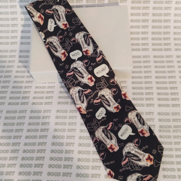 COW MOO TIE - Picture 1 of 3